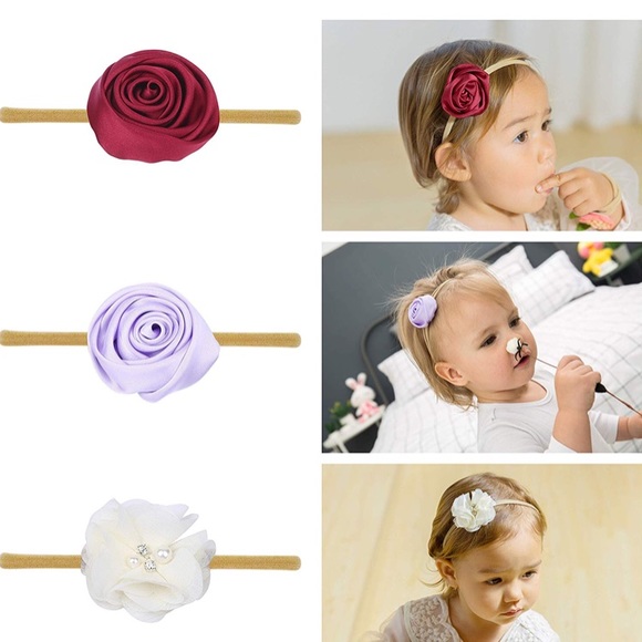 10 Pcs Baby Girl Headbands Flowers - Picture 4 of 6